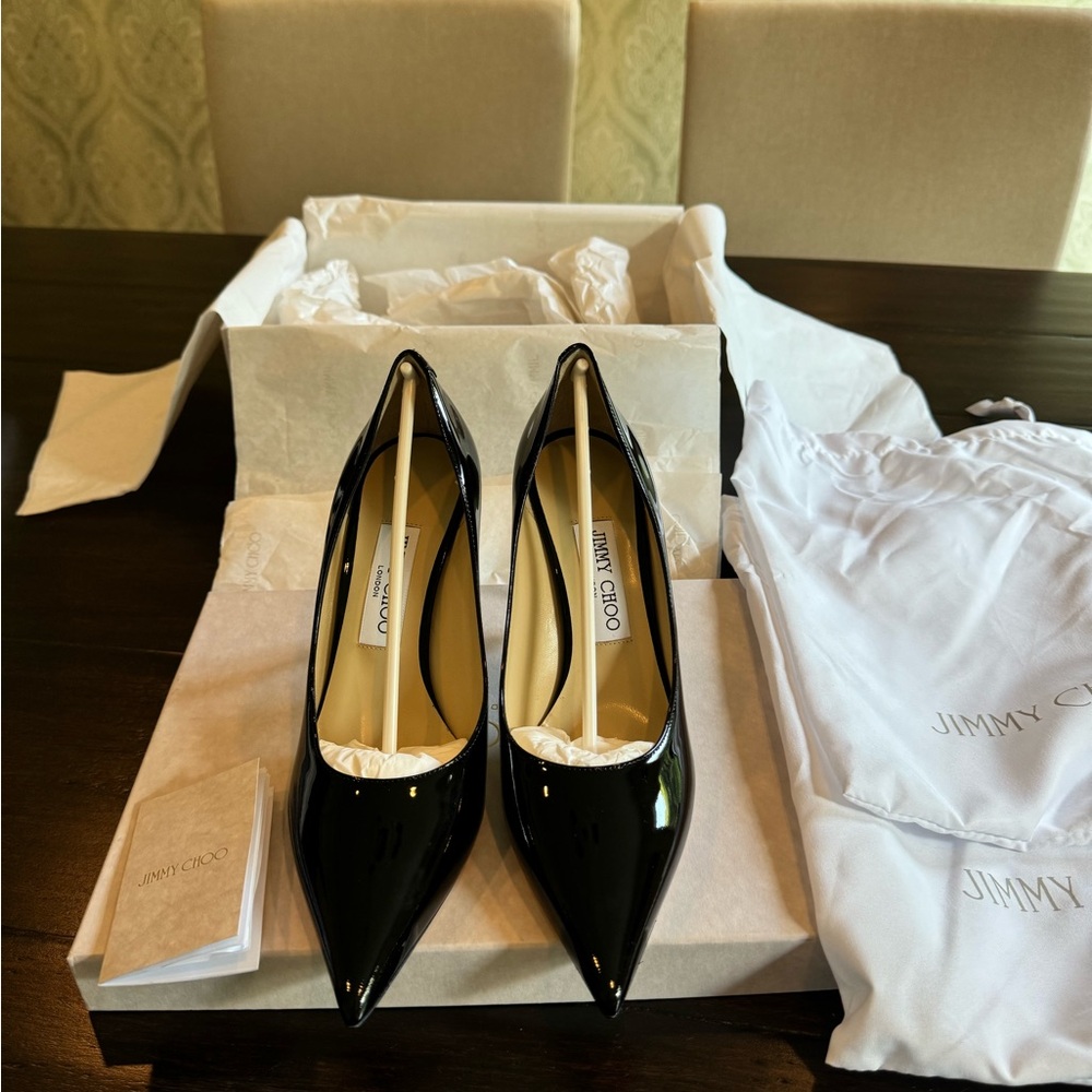 Jimmy Choo Love 85 Black Patent Leather
